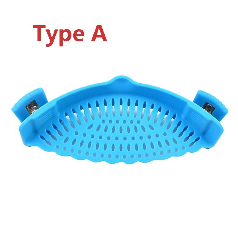 Universal Silicone Clip-on Pan Pot Strainer Anti-spill Pasta Pot Strainer Food Grade Rice Fruit Colander Strainer Kitchen Items