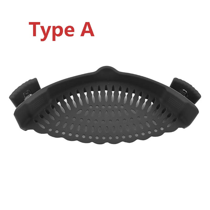 Universal Silicone Clip-on Pan Pot Strainer Anti-spill Pasta Pot Strainer Food Grade Rice Fruit Colander Strainer Kitchen Items