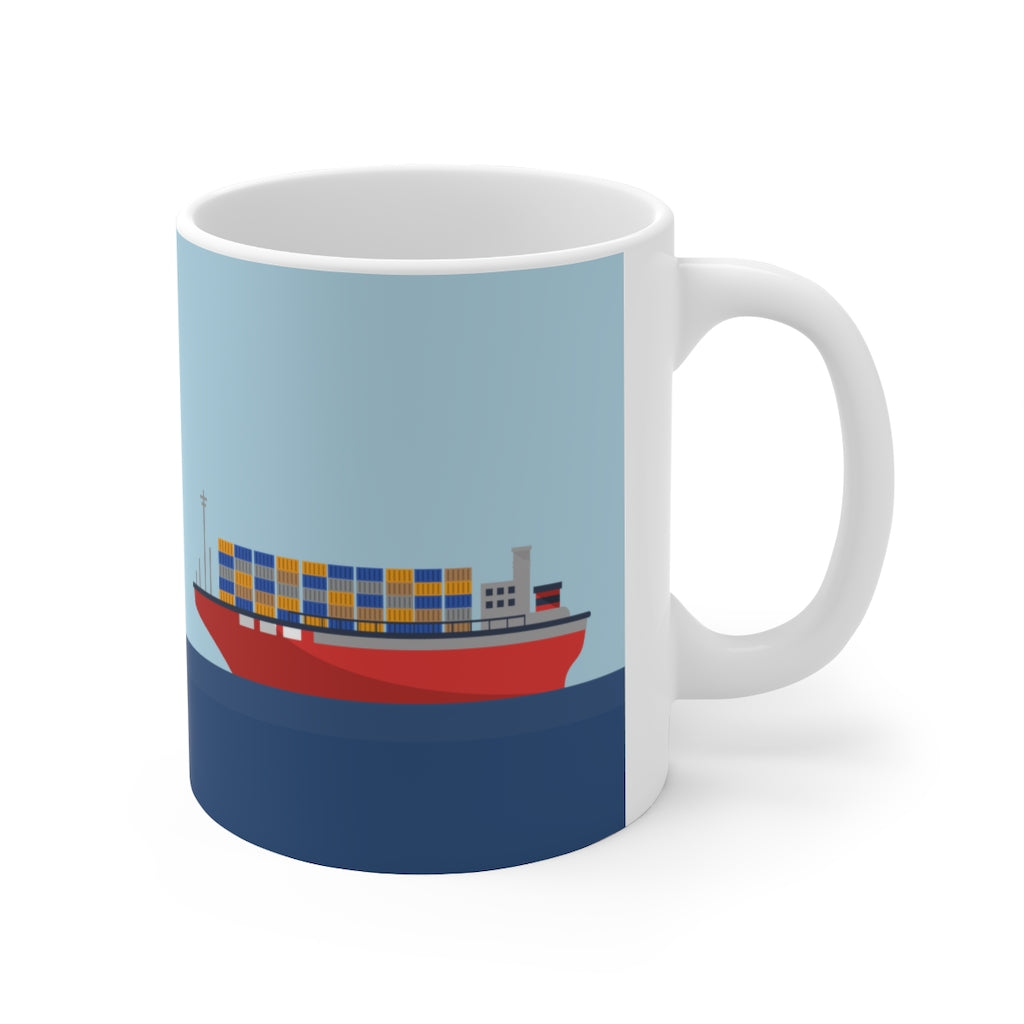 Cargo Ship Ceramic Mug 11oz