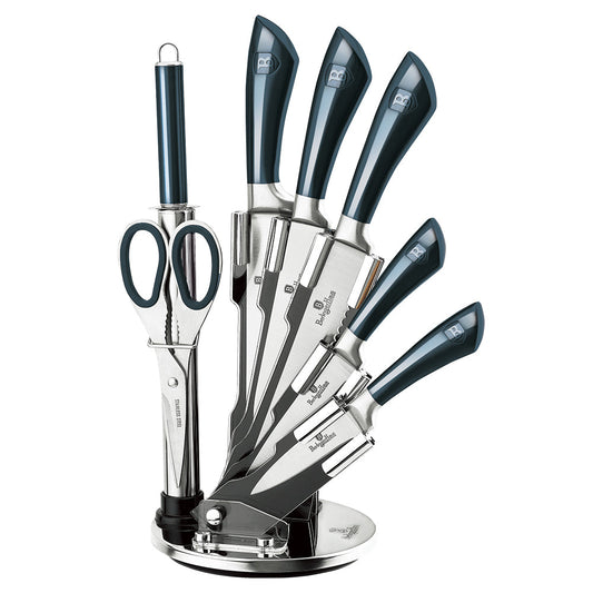 8-Piece Knife Set w/ Acrylic Stand Aquamarine Collection