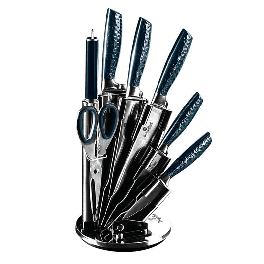 8-Piece Knife Set w/ Acrylic Stand Aquamarine Collection