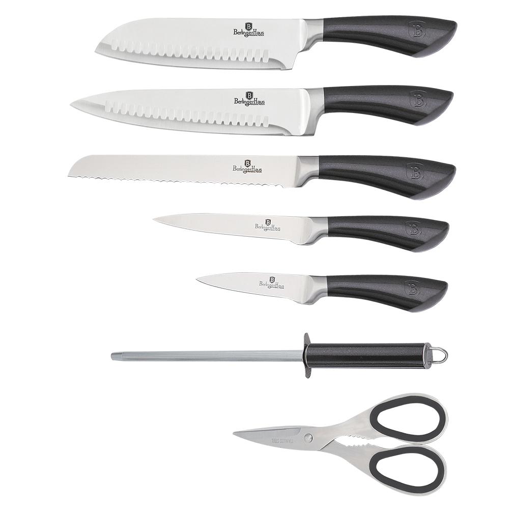 8-Piece Knife Set w/ Acrylic Stand Carbon Collection