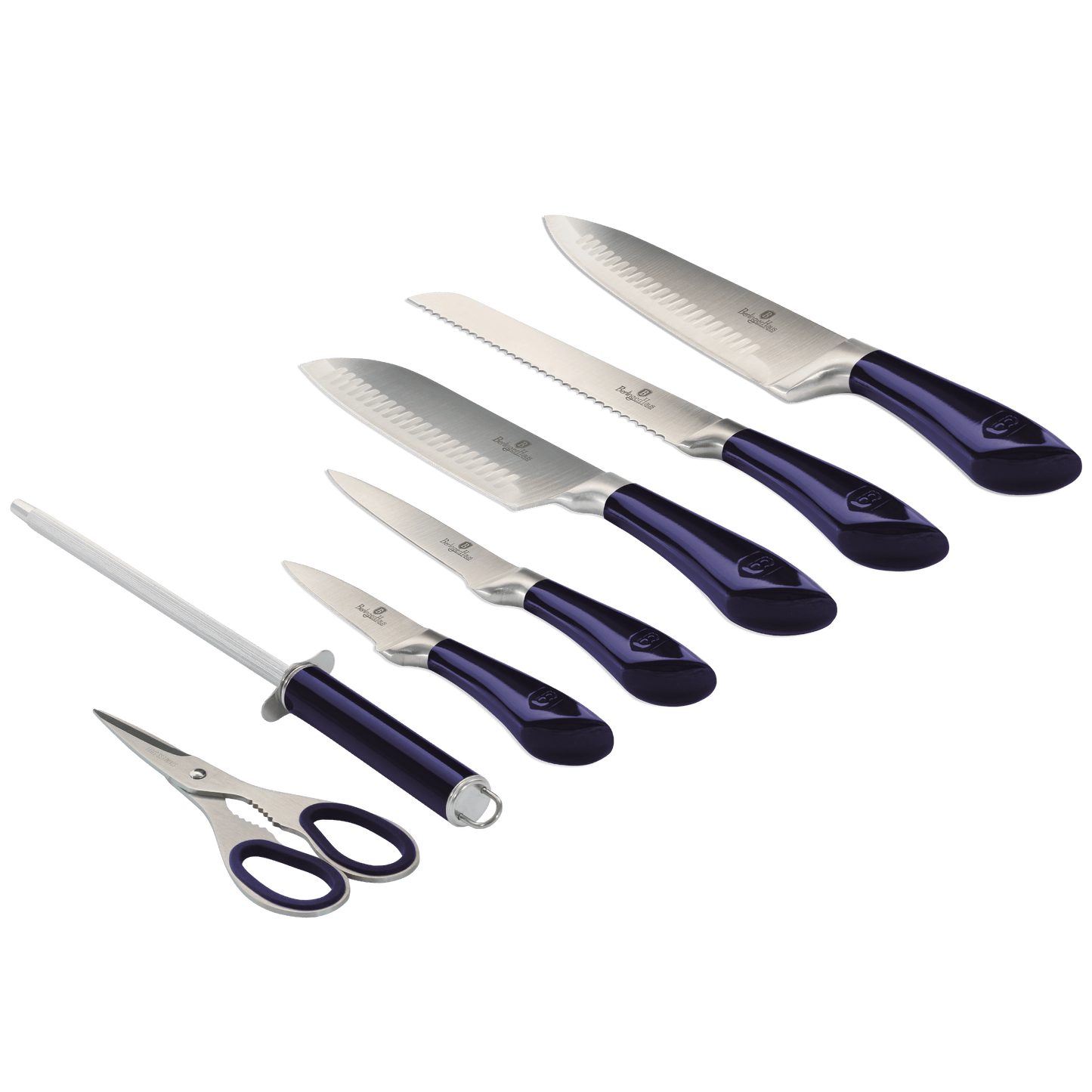 8-Piece Knife Set w/ Acrylic Stand Purple Collection