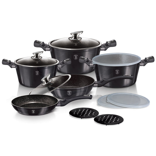 13-Piece Kitchen Cookware Set Carbon Pro Collection