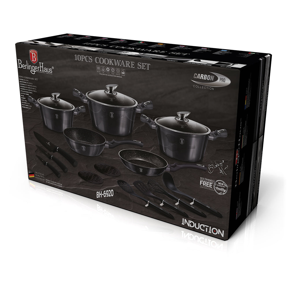 17-Piece Kitchen Cookware Set Carbon Pro Collection