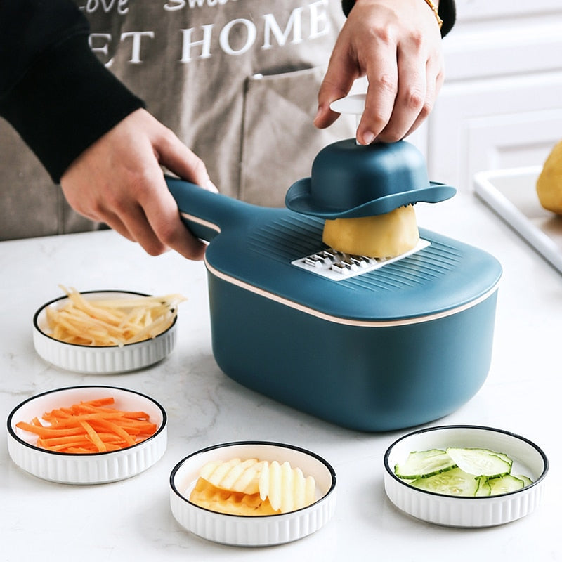 Multi-function Manual Potato Carrot Cucumber Slicer Cutter Grater Shredders with Strainer/Kitchen Fruit and Vegetable Tools