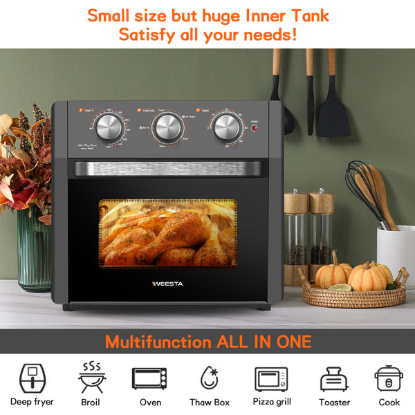 19QT 1300W Air Fryer Toaster Oven 5-In-1 Convection Oven