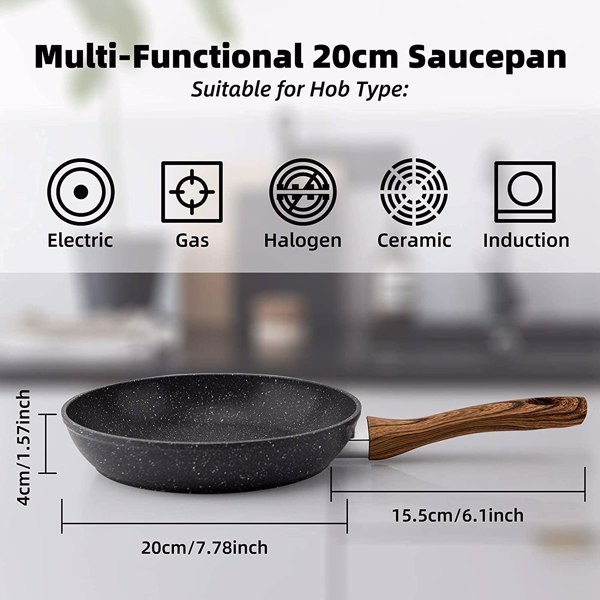 20cm Egg Frying Pan Non Stick Induction Wok for Steak Bacon