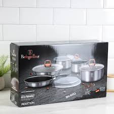 12-Pieces Cookware Set w/ Detached Ergonomic Handle Moonlight